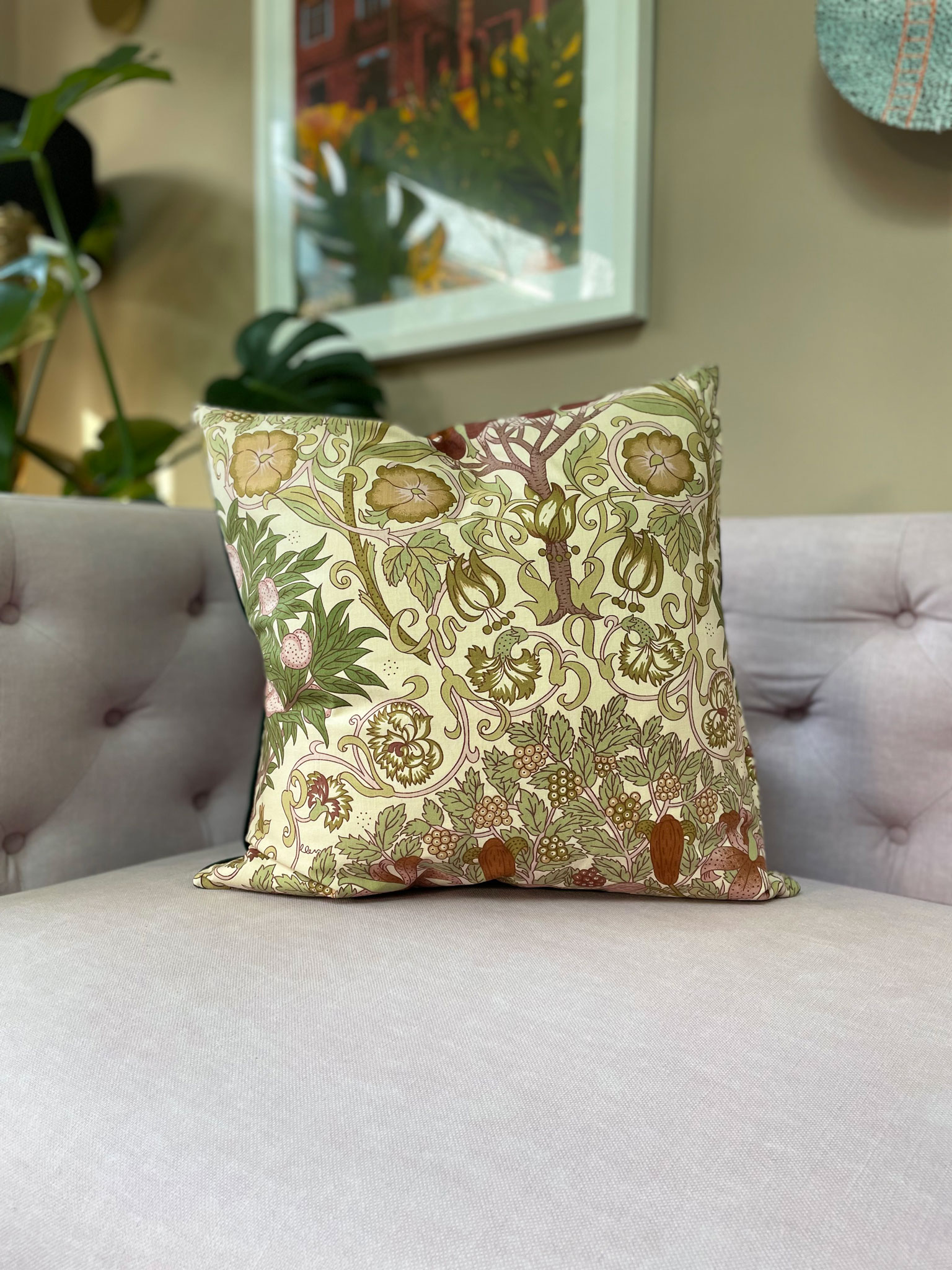 Vintage William Morris Cushion - Image 3