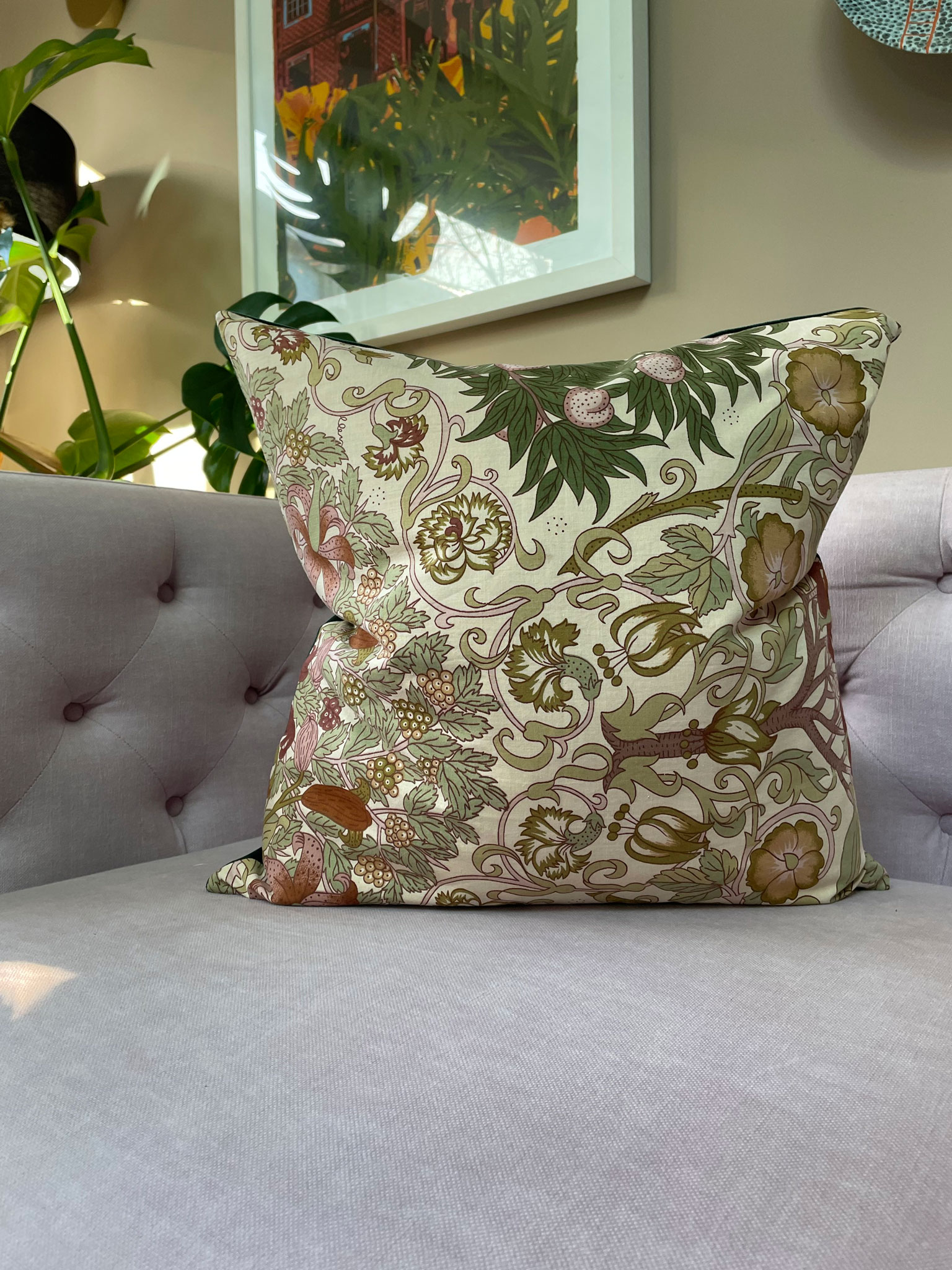 Vintage William Morris Cushion - Image 2